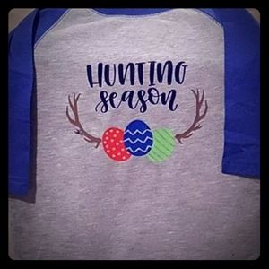 Kid's Easter Raglan style T-shirt